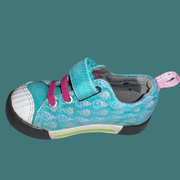 Baby Keen Hook & Loop Canvas Sneakers Size 5 - Picture 2 of 8